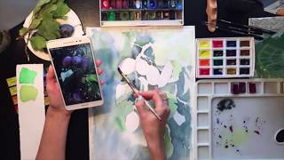 Speedpaint watercolor plums