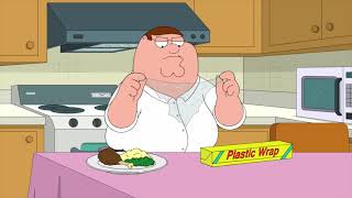 Family Guy - Peter trying to unwrap the Saran Wrap