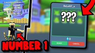 THE #1 GLOBAL PLAYER GAVE ME THIS... 😱 NEW UPDATE | ROBLOX MINING CLICKER SIMULATOR UPDATE