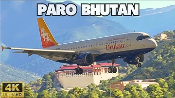 Paro Bhutan 4K | Challenging Approach | Fenix A320 | Microsoft Flight Simulator 2020 | RTX 4090