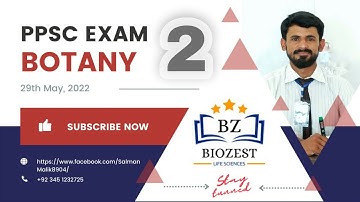 PPSC Lecturer Botany Paper 2022|Full Solved part 2