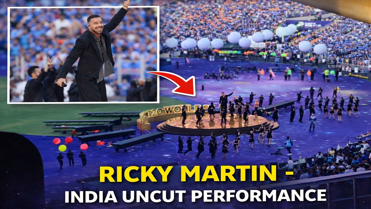 Ricky Martin in India - T20 World cup Full performance uncut video, Ahmedabad Narendra Modi stadium