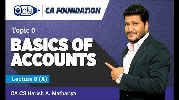 Basics of Accounts | Lecture 08A | CA CS Harish A Mathariya