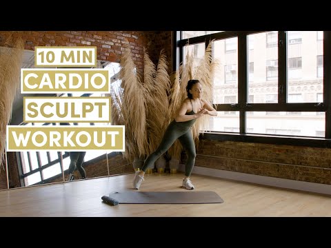 10 Minute No-Jumping Cardio Sculpt Workout | Good Moves | Well+Good