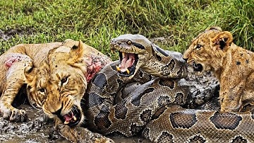 Heartbreaking Battles! 7 Emotional Rescues from Giant Python and Crocodile Attacks! 💔