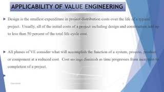 Value Engineering seminar presentation
