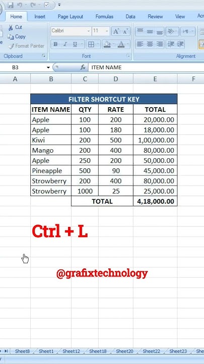 Filter Shortcut Key In Excel microsoft excel msexcel shorts filter-shortcut-key-in-excel-microsoft-excel-msexcel-shorts