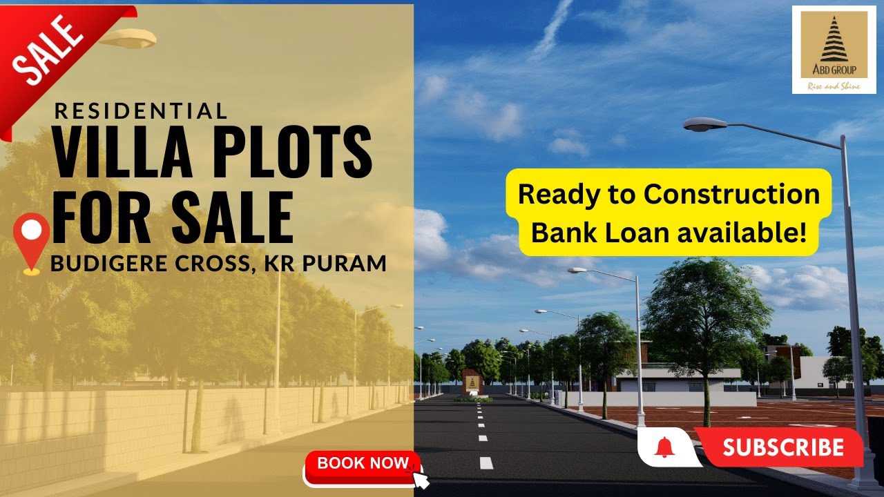 Residential Plots for sale at Budigere Cross, KR Puram at 30 Lakhs Book