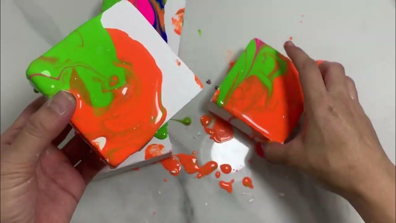Gym Chalk Play with Spectra painted color ASMR Anxiety Relief