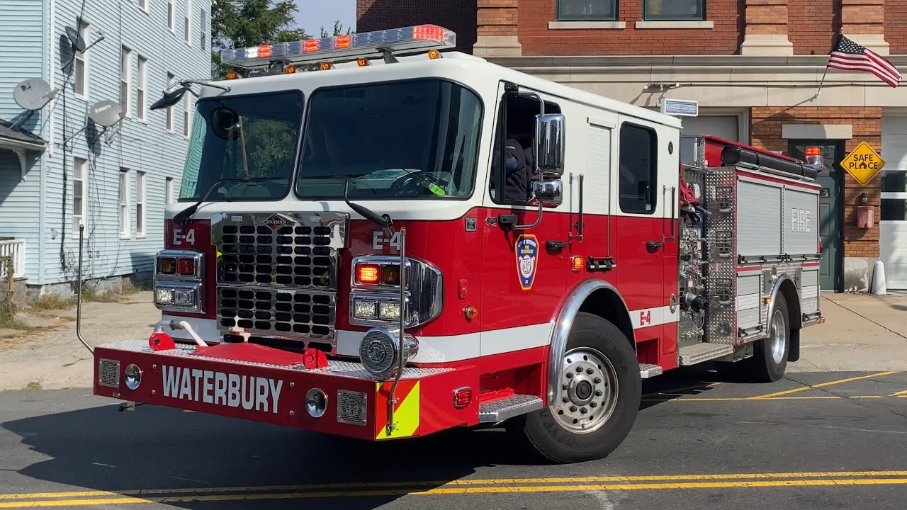 Waterbury CT Fire Department New Engine 4 Responding YouTube
