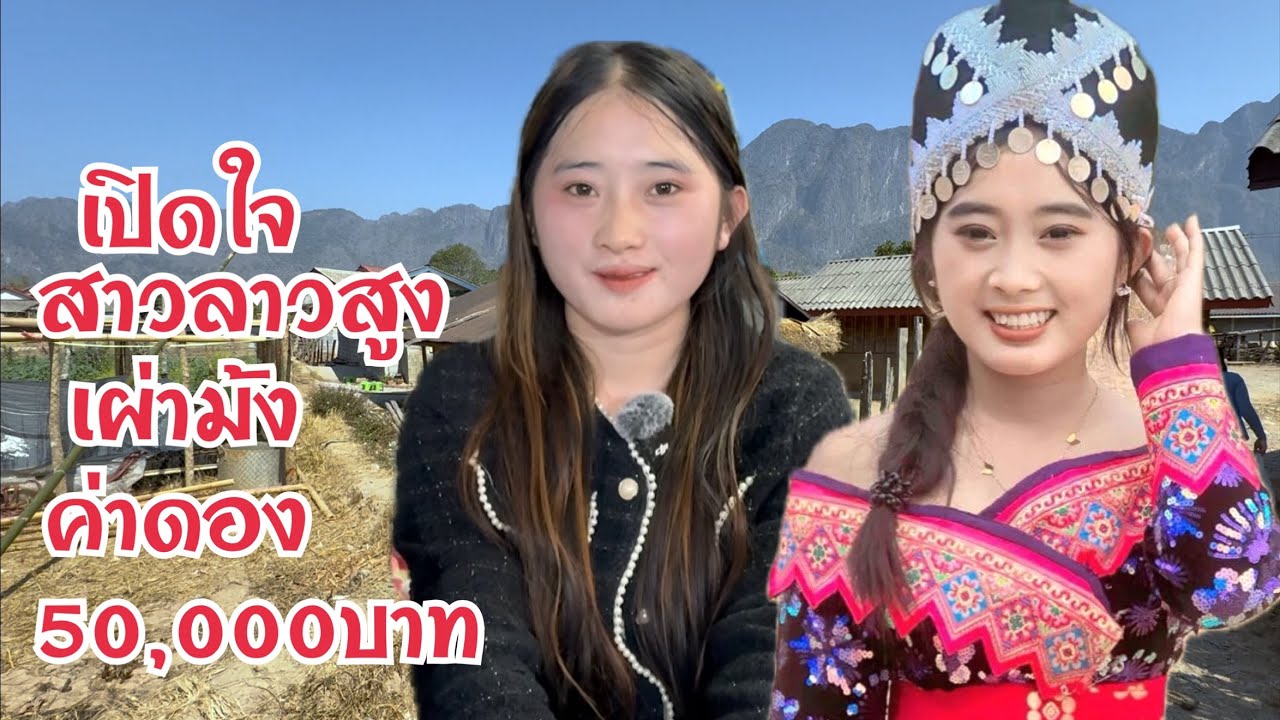 เปิดใจ #สาวลาว #เผ่าม้ง ค่าดองห้าหมื่นบาท น้องหอย ยังโสดต้องการคนเลี้ยงดู รักข้ามโขง #แขวงบ่อลิคำไซย