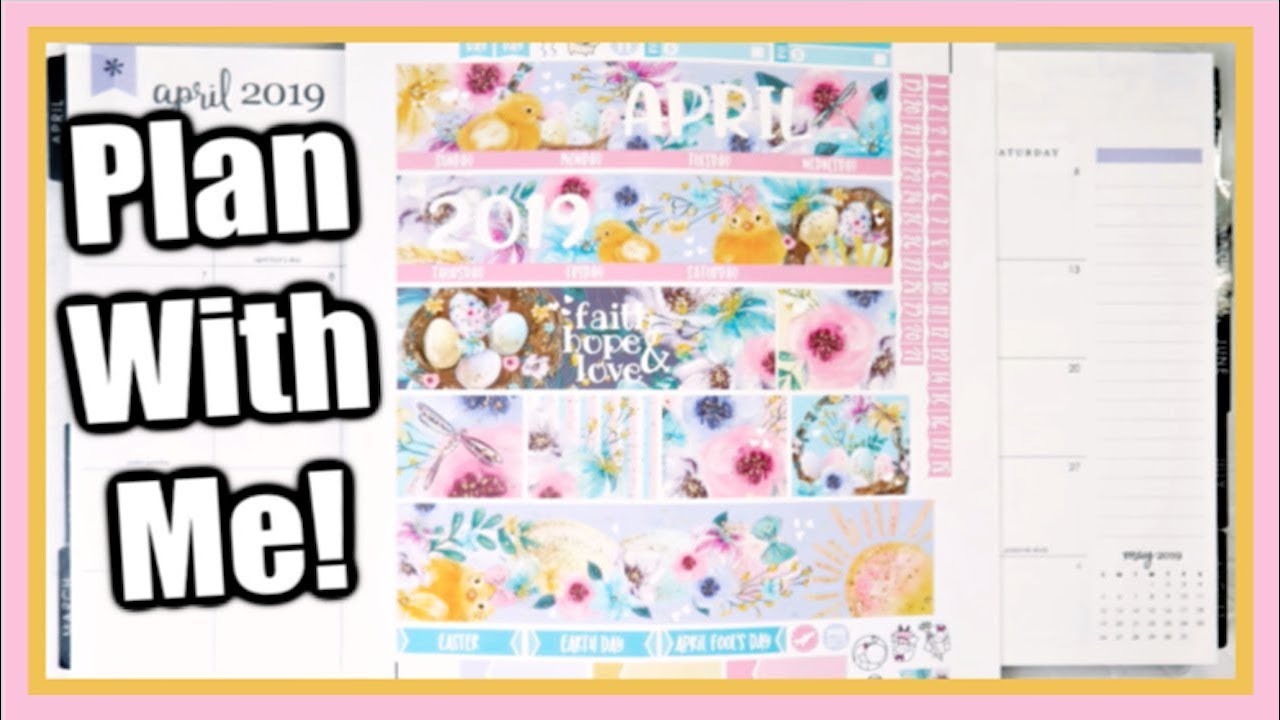 Plan With Me! April Monthly printable | BeaYOUtiful Planning - YouTube
