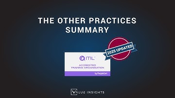 ITIL® 4 Foundation Exam Preparation Training | The Other Practices Summary (eLearning)