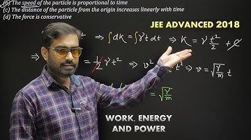 Force and Kinetic Energy Relation (Part 2) || JEE Advanced 2018 Work Energy Power Problem