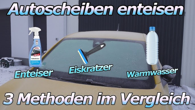 Auto enteisen in Sekunden ohne Chemie und Eiskratzer einfach und schnell  mit Wasser oder gefährlich? 