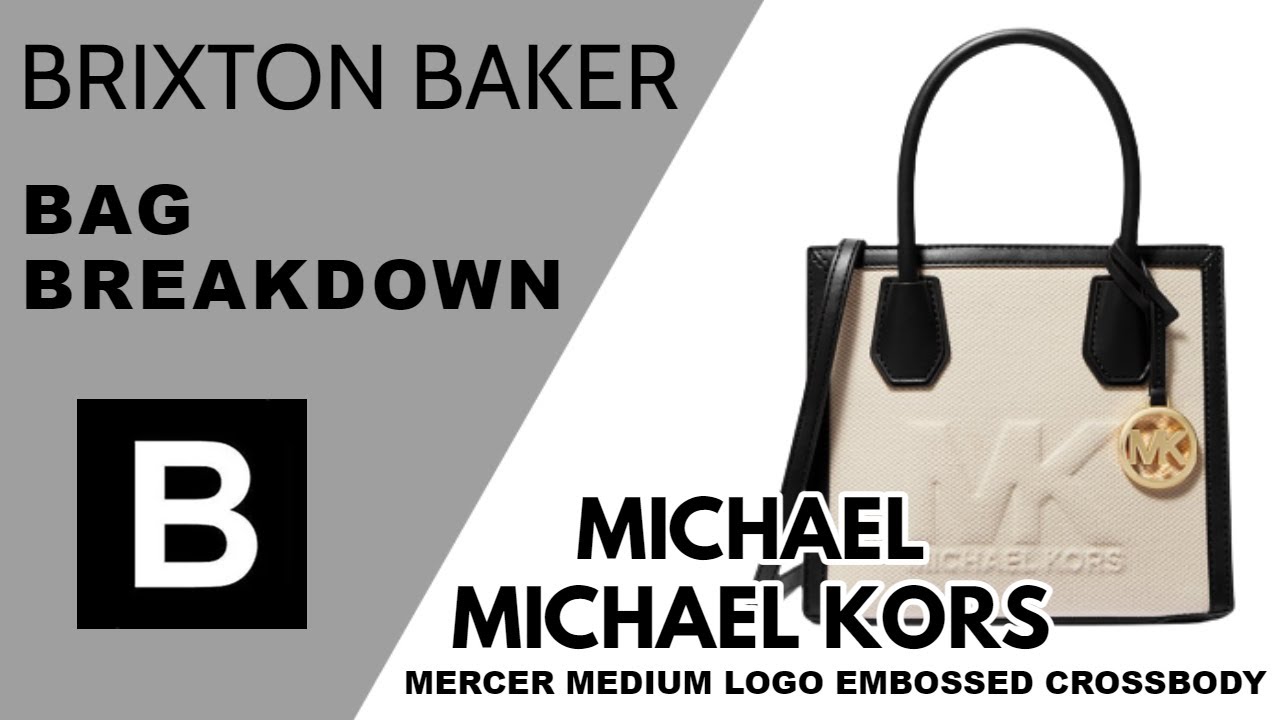 Michael Kors Mercer Medium Luggage Embossed Cotton Canvas