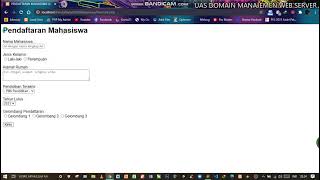 Input Output Pendaftaran Mahasiswa Dasar - HTML PHP
