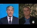 Presidente eleito Jair Bolsonaro é entrevistado pelo Jornal Nacional da Rede Globo