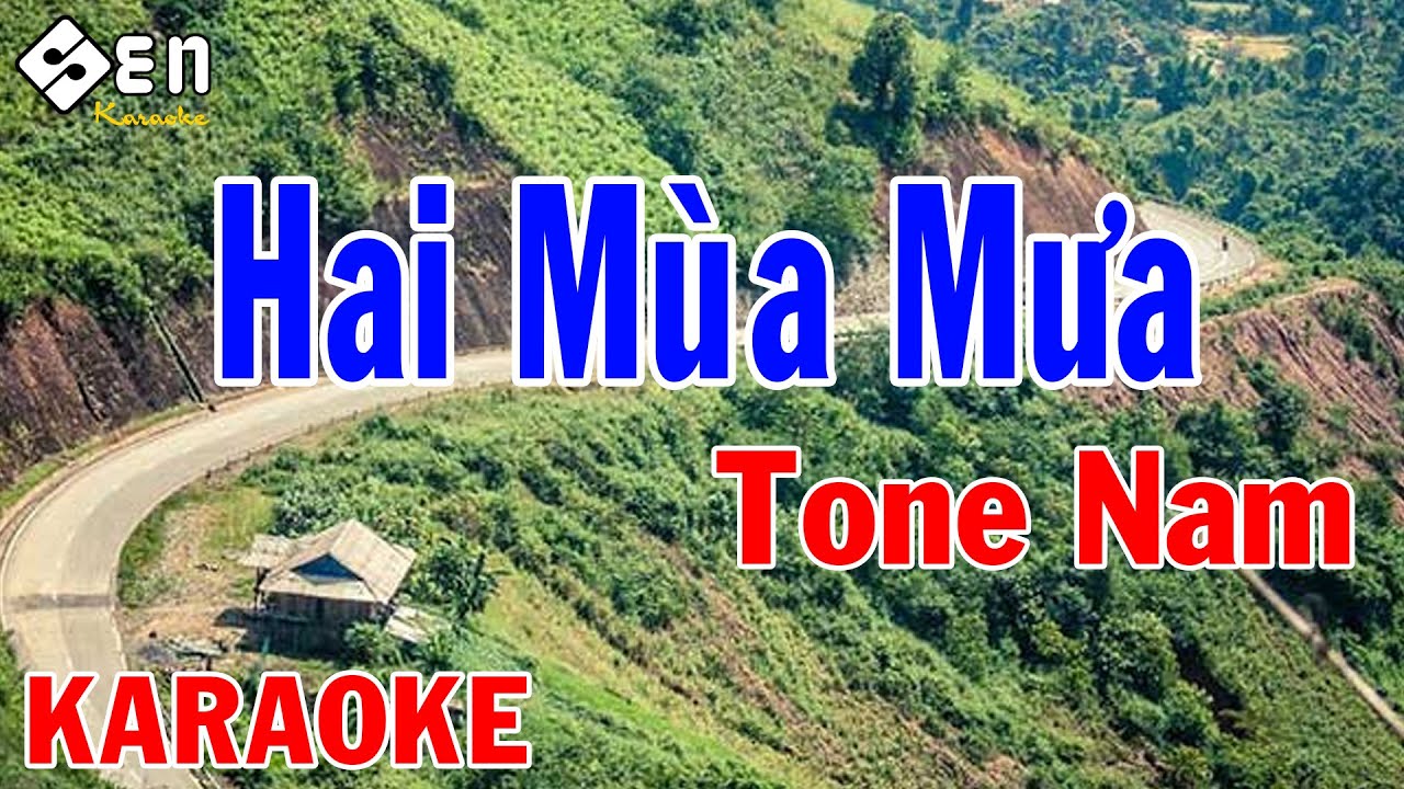 Karaoke Hai Mùa Mưa Tone Nam Nhạc Sống | Beat Chuẩn Cực Hay