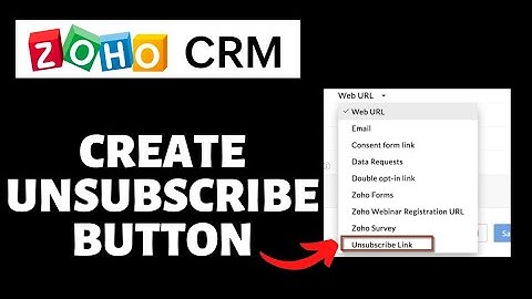 How  To Create Unsubscribe Button on Zoho CRM | Zoho CRM Tutorial