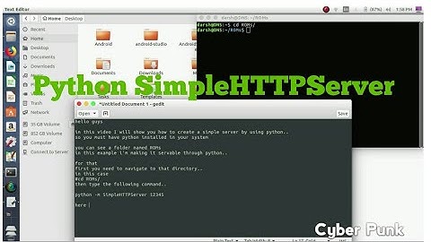 How to create Python SimpleHTTPServer..!