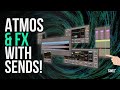 Create techno atmos and fx sounds with sends