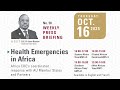 Special Briefing on Mpox & other Health Emergencies || Oct 16, 2025