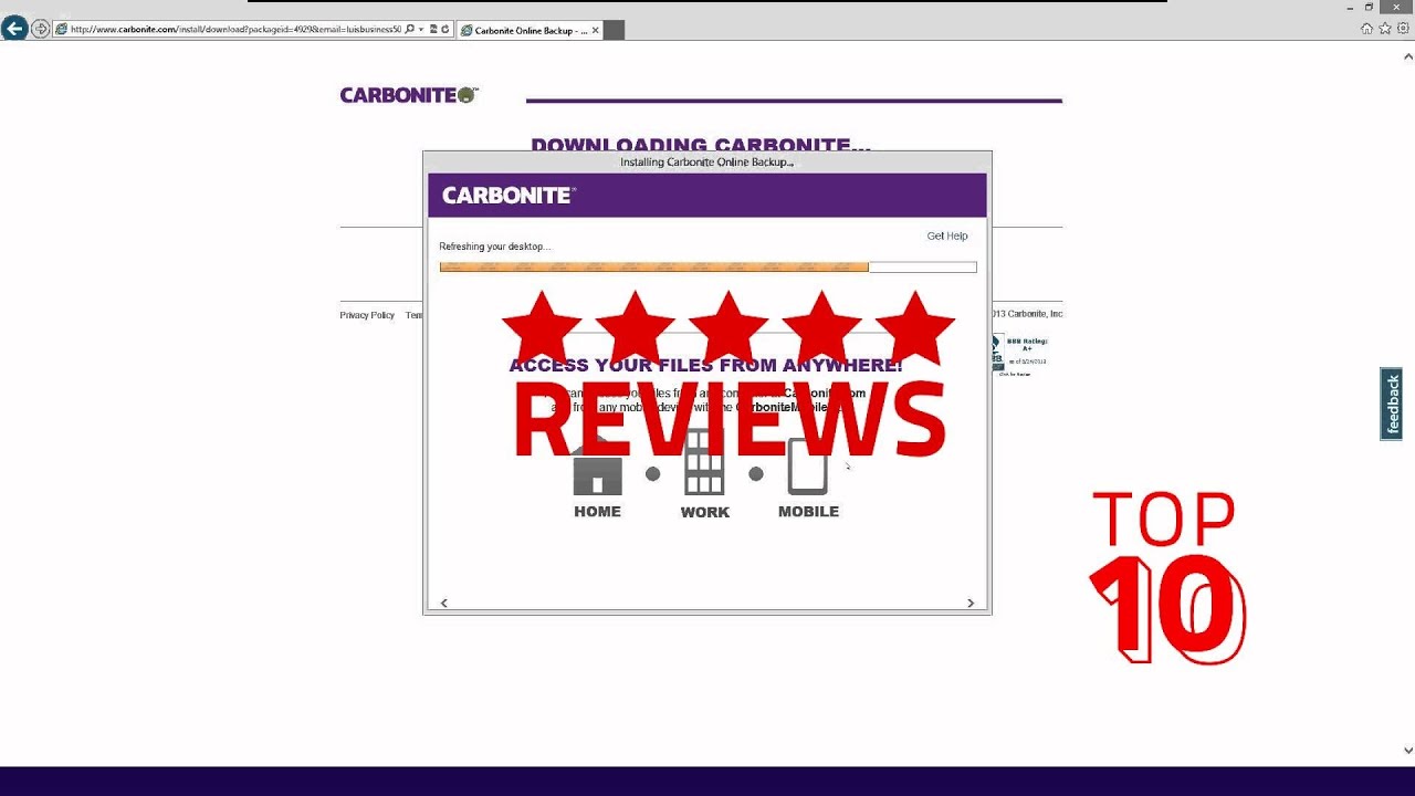 Carbonite Cloud Web Online Backup Review Youtube