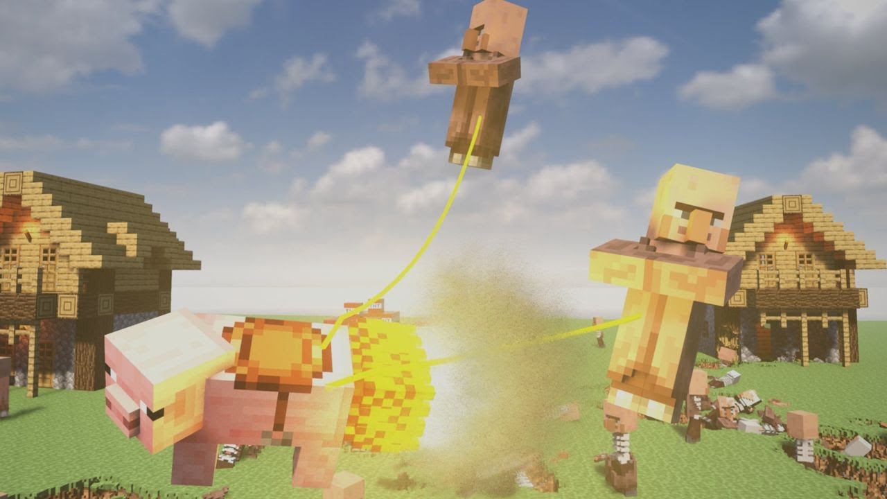 ROCKET BOOSTER vs 100 Realistic Minecraft VILLAGERS in TEARDOWN