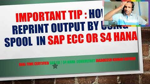 Important tip  how to reprint output by using spool  in sap ecc or s4 HANA