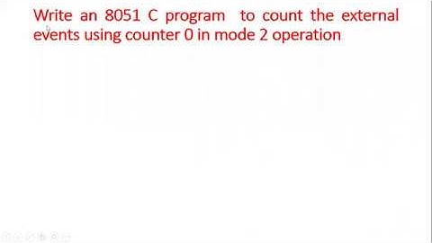 Simulation of 8051 C counter program