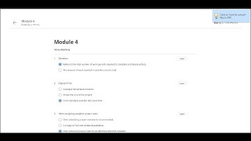 Coursera |Project Management The Basics for Success| module 4 quiz answers