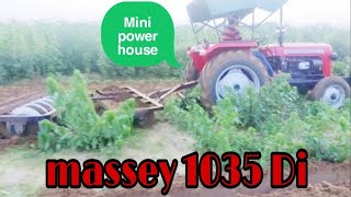 Massey ferguson 1035 Di|| 8X8 disc harrow performance|| wet soil|| power of Massey