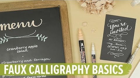 Faux Calligraphy Basics