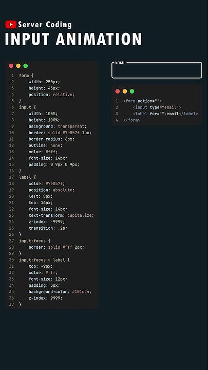 Input animation using CSS #shorts #css #html #css3 - YouTube