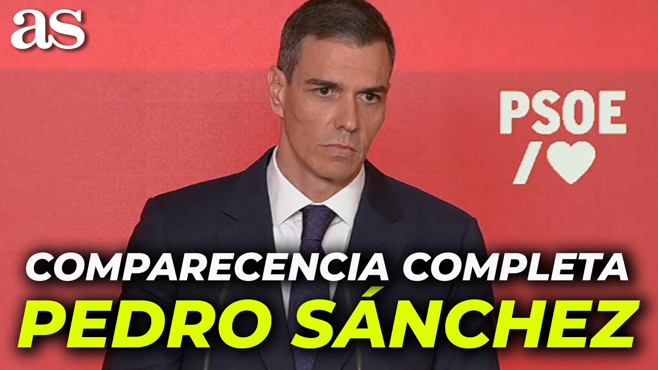 PEDRO SÁNCHEZ, comparecencia COMPLETA tras la DIMISIÓN de SANTOS CERDÁN ...