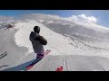 Skiing the steepest runs at copper mountain