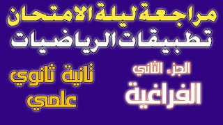 مراجعة الهندسة الفراغية + ملخص قوانين التطبيقية ليلة الامتحان للصف الثاني الثانوي