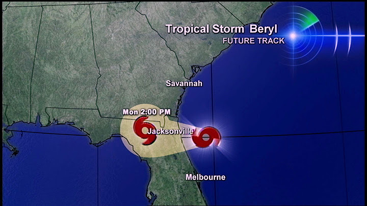 Tropical Storm Beryl barrels down on southeast coast