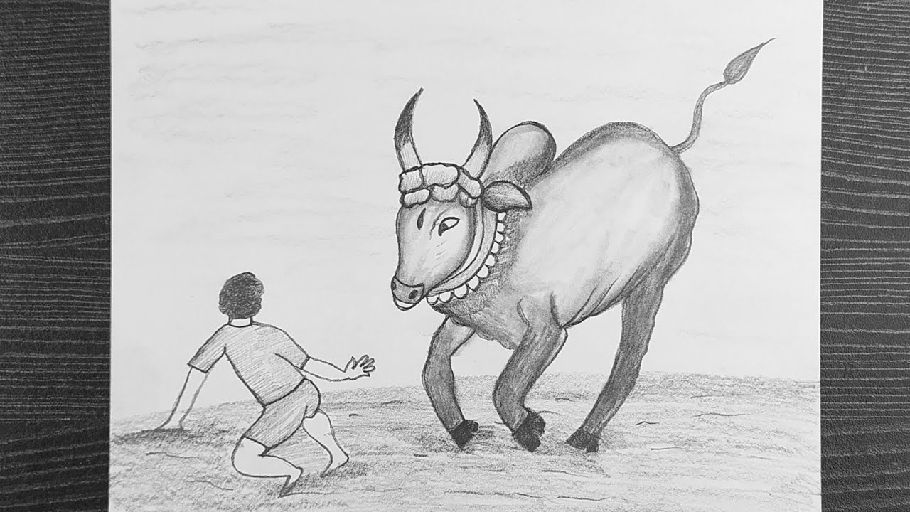 Featured image of post Drawing Jallikattu - Painting by ajjnabeee (india), oil on canvas.