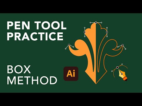 Practice Pen Tool Illustrator | Box Method, Illustrator Pen Tool tutorial