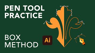 Practice Pen Tool Illustrator | Box Method, Illustrator Pen Tool tutorial