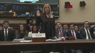 Pam Bondi takes questions from House lawmakers in fiery hearing on Epstein files
