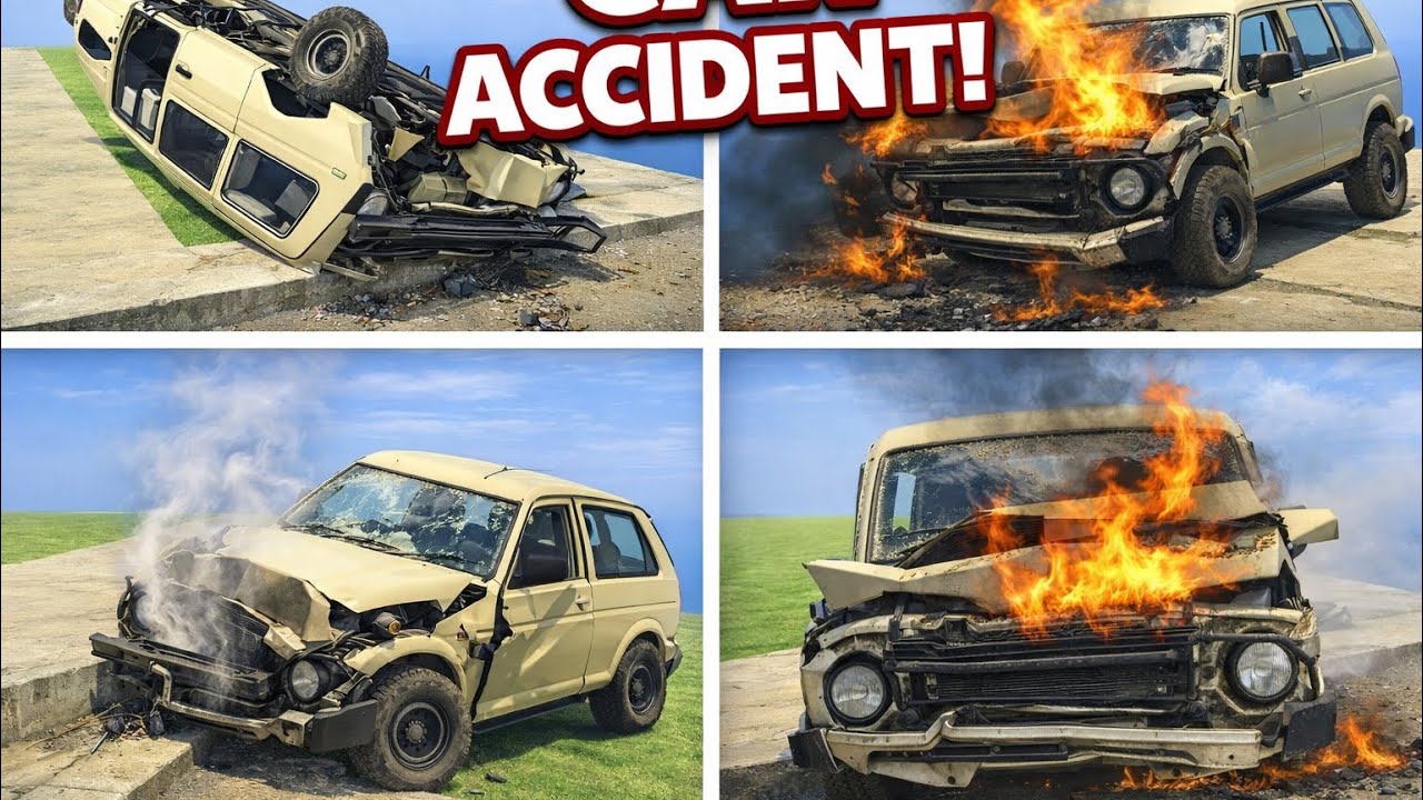 Car Top Speed Crash Test 🔥