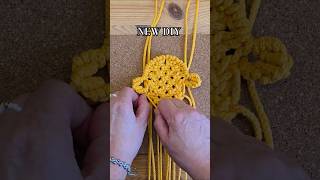 DIY Macrame Chick 🐥 Easy Easter Decor Tutorial    #tutorial #diy #shortsvideo #chicken #easter  m