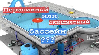 Какой БАССЕЙН выбрать ПЕРЕЛИВНОЙ или СКИММЕРНЫЙ? Принципиальное отличие схем!