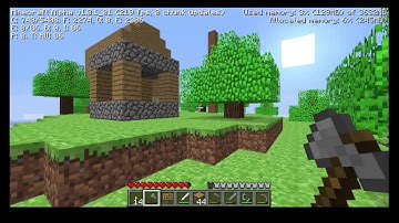 Minecraft Alpha 1.0.1_01 Gameplay Part 3. With sound!