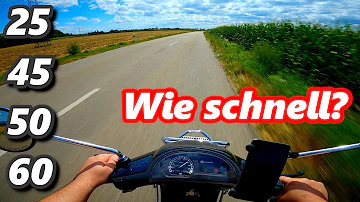 Wie schnell darf man mit einem 50ccm Roller fahren?