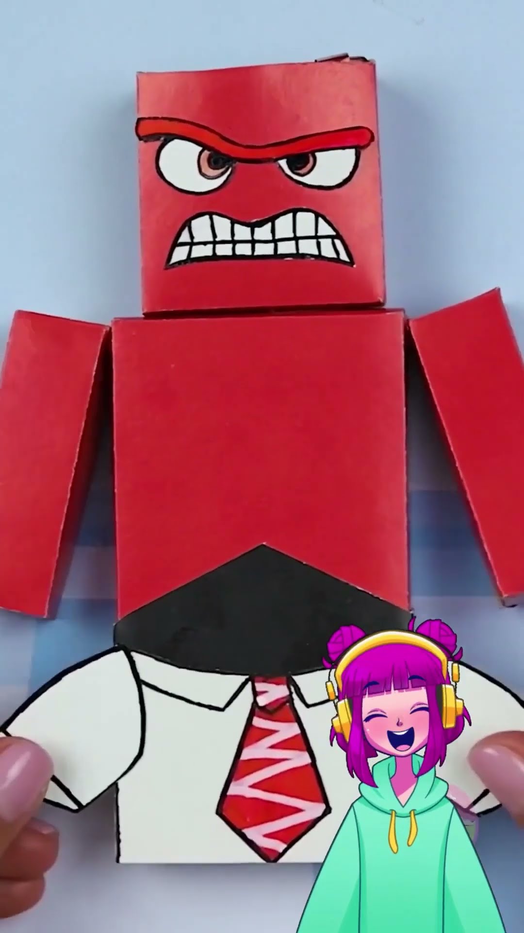 Transform into ANGER from INSIDE OUT 2! ? #funny #paper