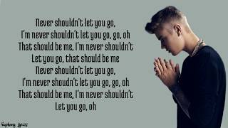 Video thumbnail of "Justin Bieber - That Should Be Me (Lyrics)"
